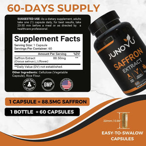 JUNOVU - Junovu Saffron 88.5Mg. 60 Capsulas - The Red Vitamin MX - Suplementos Alimenticios - {{ shop.shopifyCountryName }}