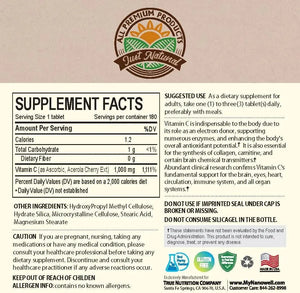 JUST NATURAL - Just Natural Acerola Cherry Vitamin C 1000Mg. 180 Tabletas - The Red Vitamin MX - Suplementos Alimenticios - {{ shop.shopifyCountryName }}