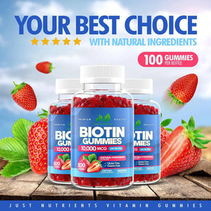 JUST NUTRIENTS - Just Nutrients Biotin 10,000mcg Gummies Hair Growth, Skin & Nails 100 Gomitas - The Red Vitamin MX - Suplementos Alimenticios - {{ shop.shopifyCountryName }}