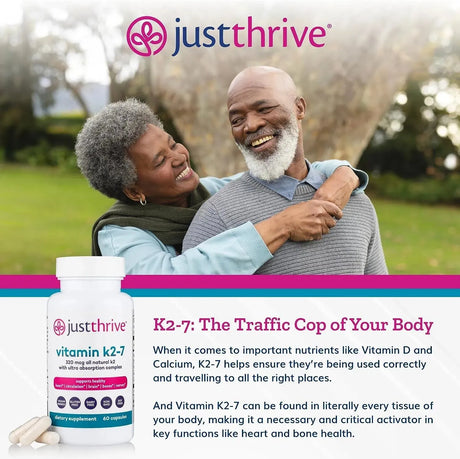 JUST THRIVE - Just Thrive Vitamin K2-7 60 Capsulas - The Red Vitamin MX - Suplementos Alimenticios - {{ shop.shopifyCountryName }}