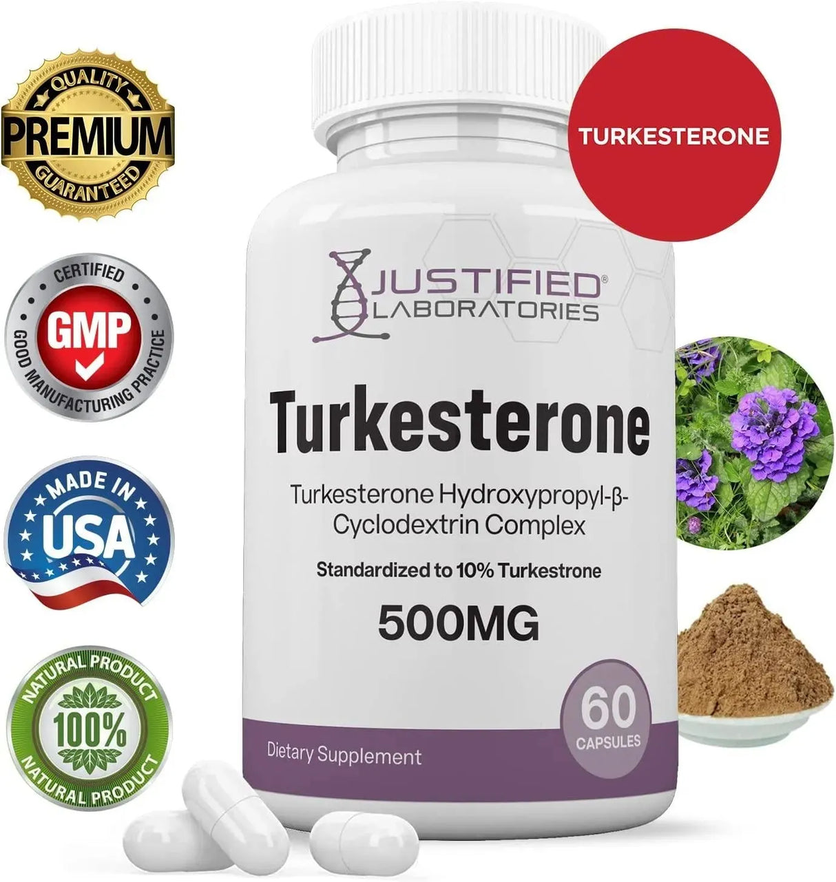 JUSTIFIED LABORATORIES - Justified Laboratories Turkesterone 500Mg. 60 Capsulas - The Red Vitamin MX - Suplementos Alimenticios - {{ shop.shopifyCountryName }}