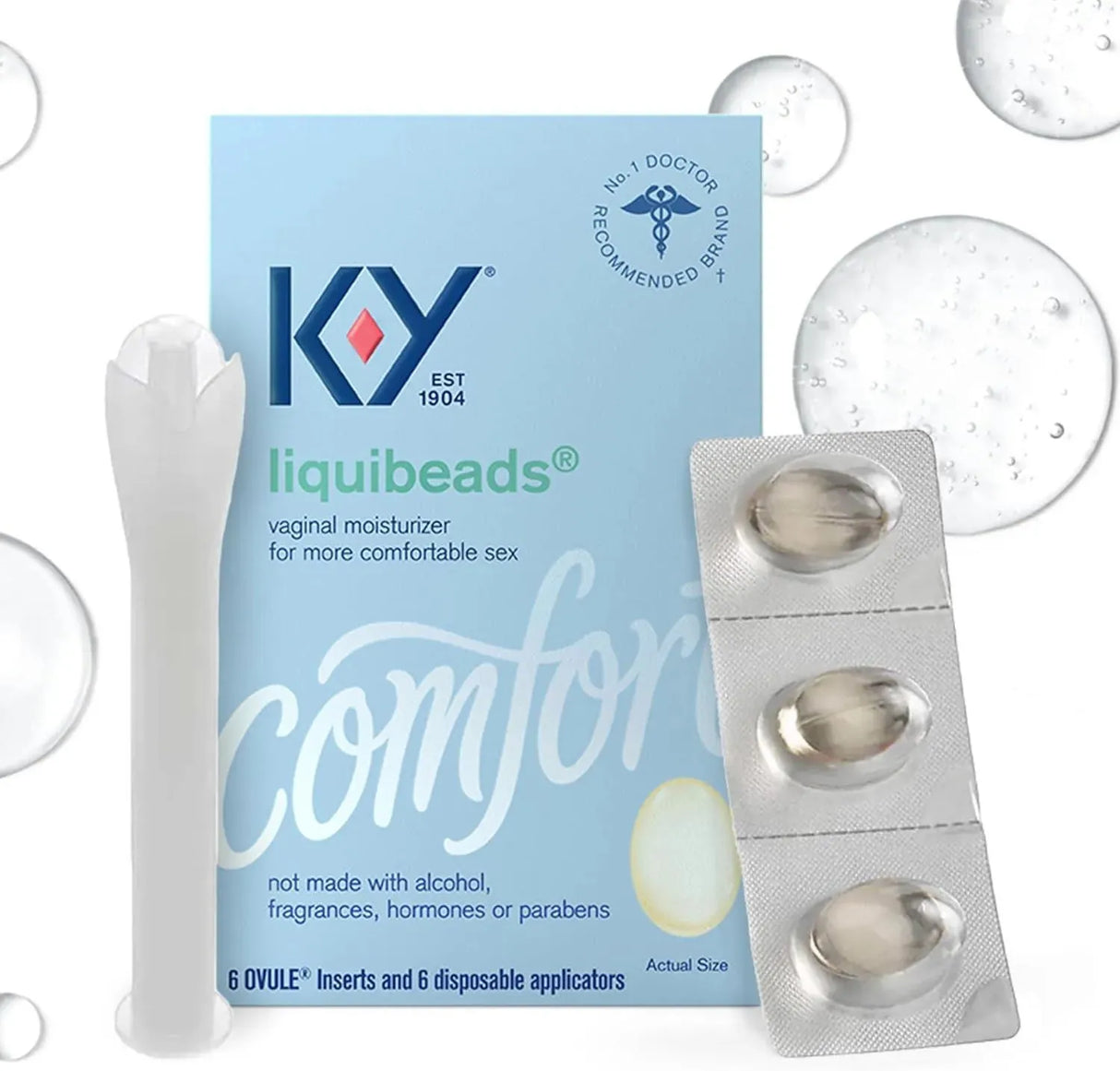 K-Y - K-Y Liquibeads for Women Vaginal Moisturizer 6 Aplicaciones - The Red Vitamin MX - Hidratantes Vaginales - {{ shop.shopifyCountryName }}