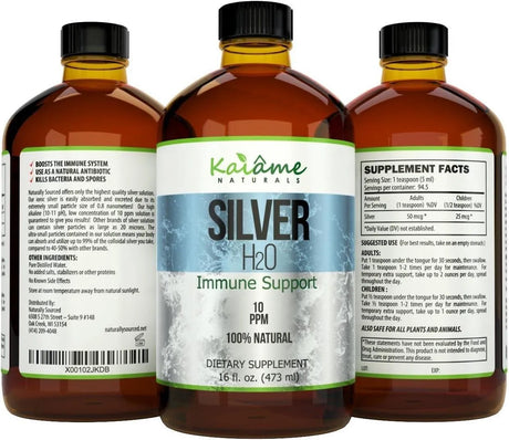 KAIAME NATURALS - Kaiame Naturals Colloidal Silver 10 PPM 473Ml. - The Red Vitamin MX - Suplementos Alimenticios - {{ shop.shopifyCountryName }}