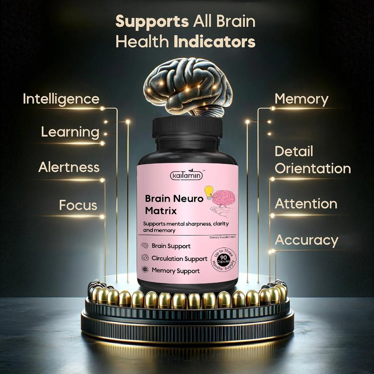 KAITAMIN - Kaitamin Nootropic Brain Neuro Matrix 90 Capsulas - The Red Vitamin MX - Suplementos Alimenticios - {{ shop.shopifyCountryName }}