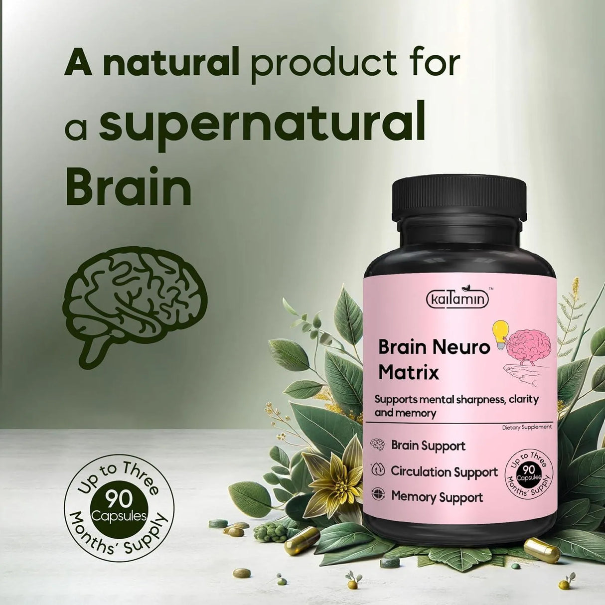 KAITAMIN - Kaitamin Nootropic Brain Neuro Matrix 90 Capsulas - The Red Vitamin MX - Suplementos Alimenticios - {{ shop.shopifyCountryName }}