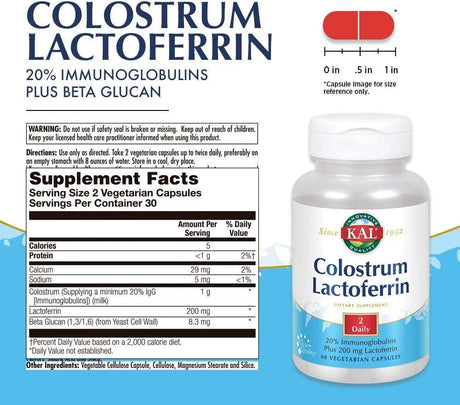 KAL - KAL Colostrum Lactoferrin 60 Capsulas - The Red Vitamin MX - Suplementos Alimenticios - {{ shop.shopifyCountryName }}