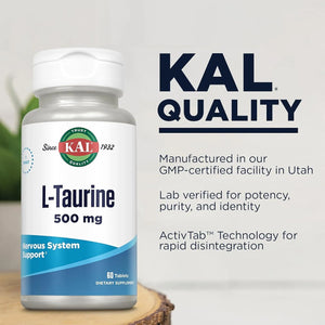 KAL - KAL L Taurine 500Mg. 60 Tabletas - The Red Vitamin MX - Suplementos Alimenticios - {{ shop.shopifyCountryName }}