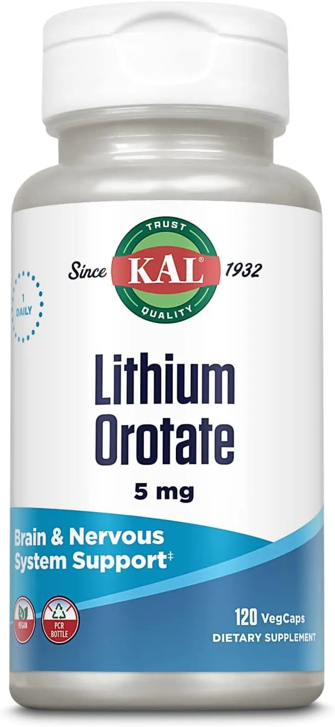 KAL - KAL Lithium Orotate 5Mg. 120 Capsulas - The Red Vitamin MX - Suplementos Alimenticios - {{ shop.shopifyCountryName }}