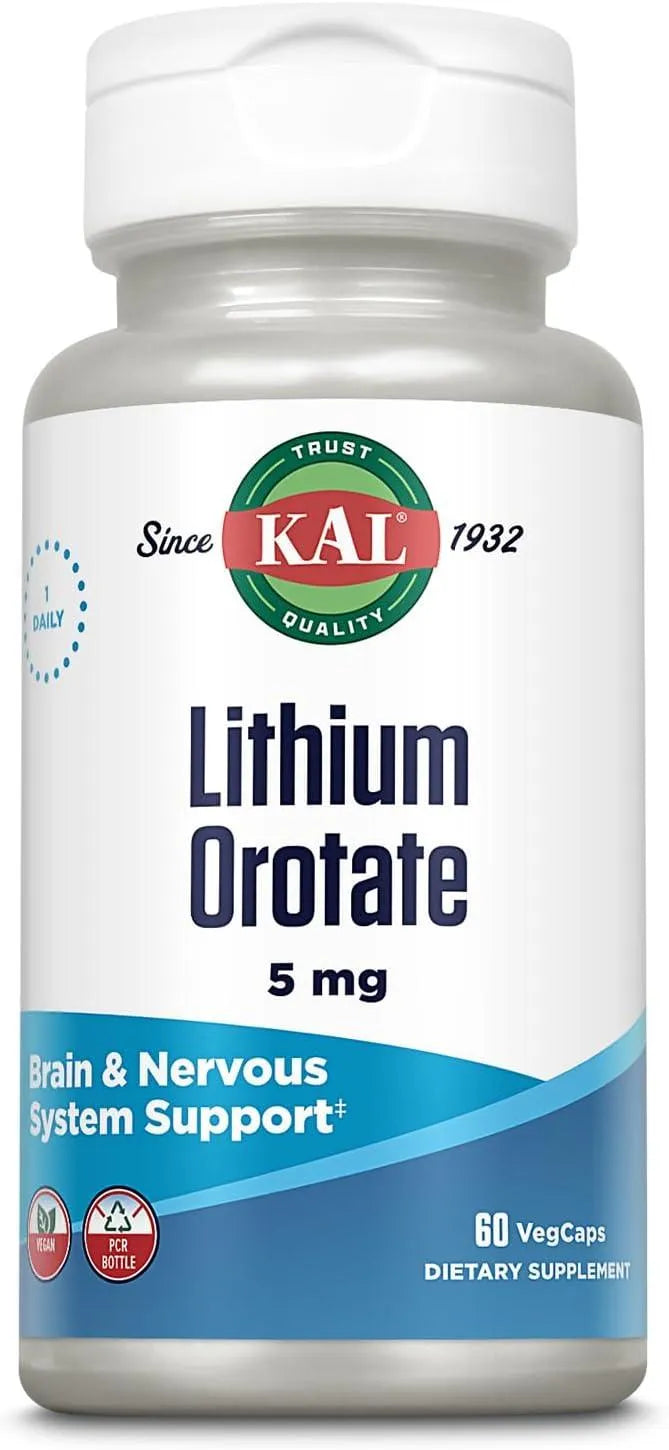 KAL - KAL Lithium Orotate 5Mg. 60 Capsulas - The Red Vitamin MX - Suplementos Alimenticios - {{ shop.shopifyCountryName }}