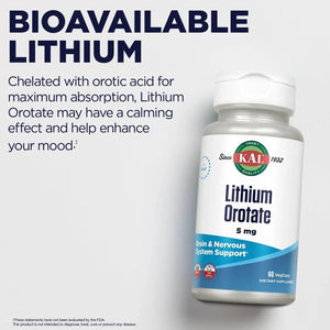 KAL - KAL Lithium Orotate 5Mg. 60 Capsulas - The Red Vitamin MX - Suplementos Alimenticios - {{ shop.shopifyCountryName }}