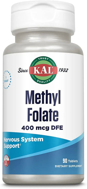 KAL - KAL Methyl Folate 400mcg 90 Tabletas - The Red Vitamin MX - Suplementos Alimenticios - {{ shop.shopifyCountryName }}