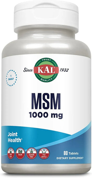 KAL - KAL MSM 1000Mg. 80 Tabletas - The Red Vitamin MX - Suplementos Alimenticios - {{ shop.shopifyCountryName }}