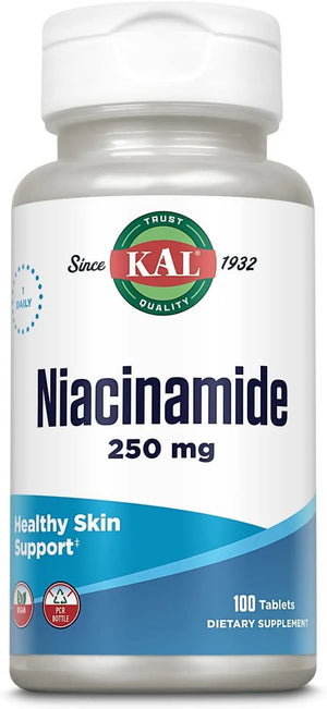 KAL - KAL Niacinamide 250Mg. 100 Tabletas - The Red Vitamin MX - Suplementos Alimenticios - {{ shop.shopifyCountryName }}