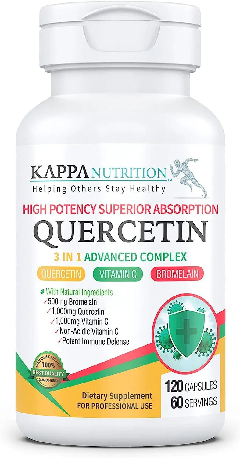 KAPPA NUTRITION - KAPPA NUTRITION Quercetin 1,000Mg. Bromelain 500Mg. and Vitamin C 1,000Mg. 120 Capsulas - The Red Vitamin MX - Suplementos Alimenticios - {{ shop.shopifyCountryName }}