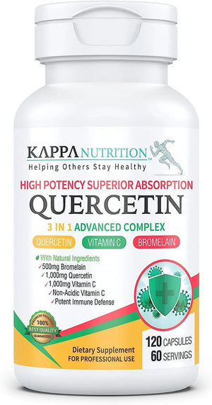 KAPPA NUTRITION - KAPPA NUTRITION Quercetin 1,000Mg. Bromelain 500Mg. and Vitamin C 1,000Mg. 120 Capsulas - The Red Vitamin MX - Suplementos Alimenticios - {{ shop.shopifyCountryName }}