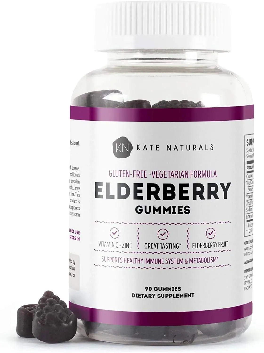 KATE NATURALS - Kate Naturals Elderberry Gummies 90 Gomitas - The Red Vitamin MX - Suplementos Alimenticios - {{ shop.shopifyCountryName }}