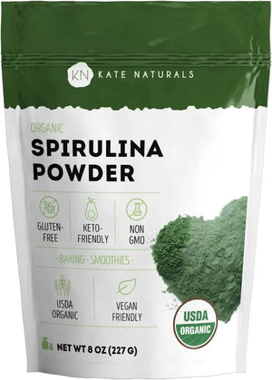 KATE NATURALS - Kate Naturals Organic Spirulina Powder 227Gr. - The Red Vitamin MX - Suplementos Alimenticios - {{ shop.shopifyCountryName }}