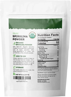 KATE NATURALS - Kate Naturals Organic Spirulina Powder 227Gr. - The Red Vitamin MX - Suplementos Alimenticios - {{ shop.shopifyCountryName }}