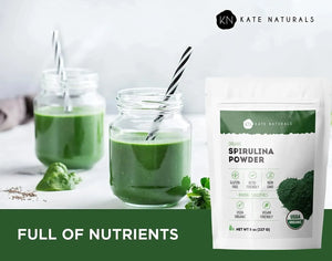 KATE NATURALS - Kate Naturals Organic Spirulina Powder 227Gr. - The Red Vitamin MX - Suplementos Alimenticios - {{ shop.shopifyCountryName }}