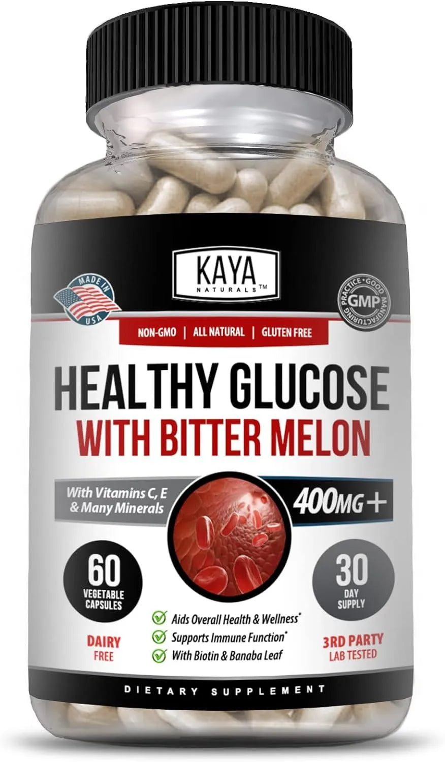 KAYA NATURALS - Kaya Naturals Healthy Gluco Bitter Melon 60 Capsulas - The Red Vitamin MX - Suplementos Alimenticios - {{ shop.shopifyCountryName }}