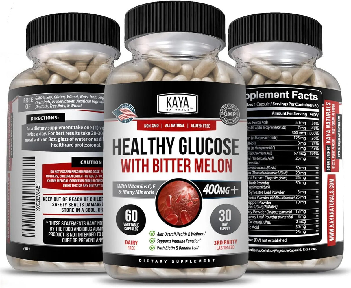 KAYA NATURALS - Kaya Naturals Healthy Gluco Bitter Melon 60 Capsulas - The Red Vitamin MX - Suplementos Alimenticios - {{ shop.shopifyCountryName }}