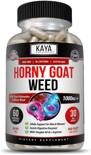 KAYA NATURALS - Kaya Naturals Horny Goat Weed Extract 60 Capsulas - The Red Vitamin MX - Suplementos Alimenticios - {{ shop.shopifyCountryName }}