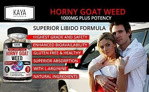 KAYA NATURALS - Kaya Naturals Horny Goat Weed Extract 60 Capsulas - The Red Vitamin MX - Suplementos Alimenticios - {{ shop.shopifyCountryName }}