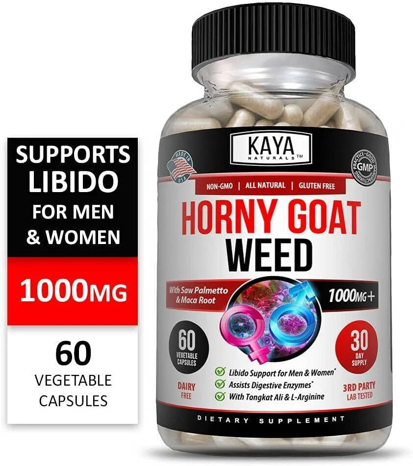 KAYA NATURALS - Kaya Naturals Horny Goat Weed Extract 60 Capsulas - The Red Vitamin MX - Suplementos Alimenticios - {{ shop.shopifyCountryName }}