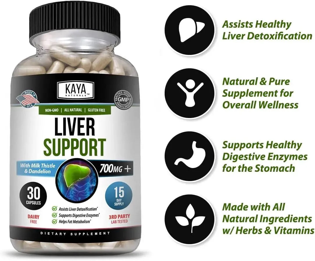 KAYA NATURALS - Kaya Naturals Liver Cleanse Detox & Repair 30 Capsulas - The Red Vitamin MX - Suplementos Alimenticios - {{ shop.shopifyCountryName }}