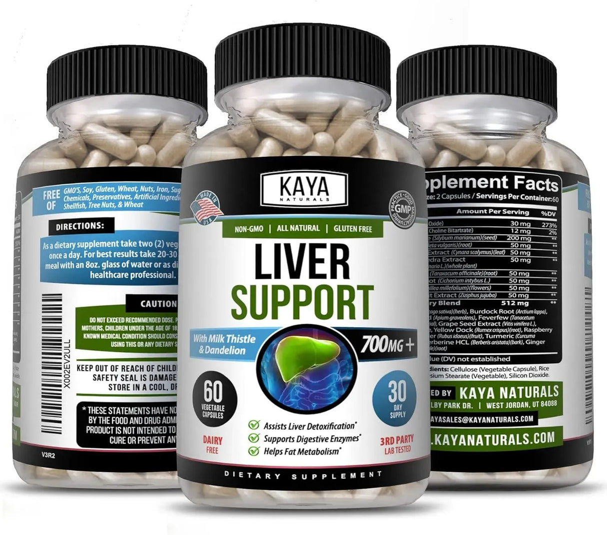 KAYA NATURALS - Kaya Naturals Liver Cleanse Detox & Repair 60 Capsulas - The Red Vitamin MX - Suplementos Alimenticios - {{ shop.shopifyCountryName }}