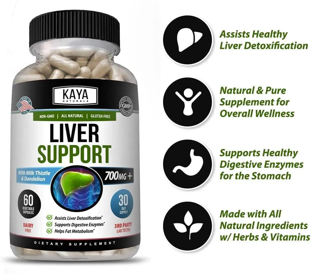 KAYA NATURALS - Kaya Naturals Liver Cleanse Detox & Repair 60 Capsulas - The Red Vitamin MX - Suplementos Alimenticios - {{ shop.shopifyCountryName }}