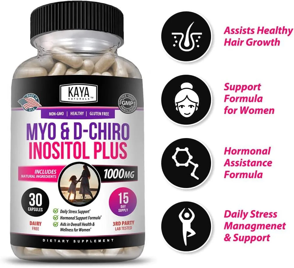 KAYA NATURALS - Kaya Naturals Myo & D-Chiro Inositol 30 Capsulas - The Red Vitamin MX - Suplementos Alimenticios - {{ shop.shopifyCountryName }}