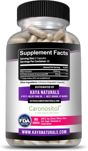 KAYA NATURALS - Kaya Naturals Myo & D-Chiro Inositol 60 Capsulas - The Red Vitamin MX - Suplementos Alimenticios - {{ shop.shopifyCountryName }}