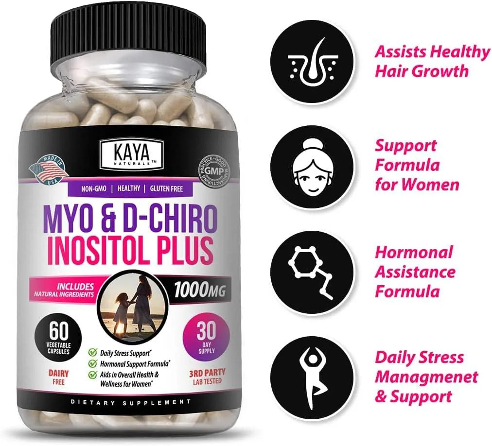 KAYA NATURALS - Kaya Naturals Myo & D-Chiro Inositol 60 Capsulas - The Red Vitamin MX - Suplementos Alimenticios - {{ shop.shopifyCountryName }}