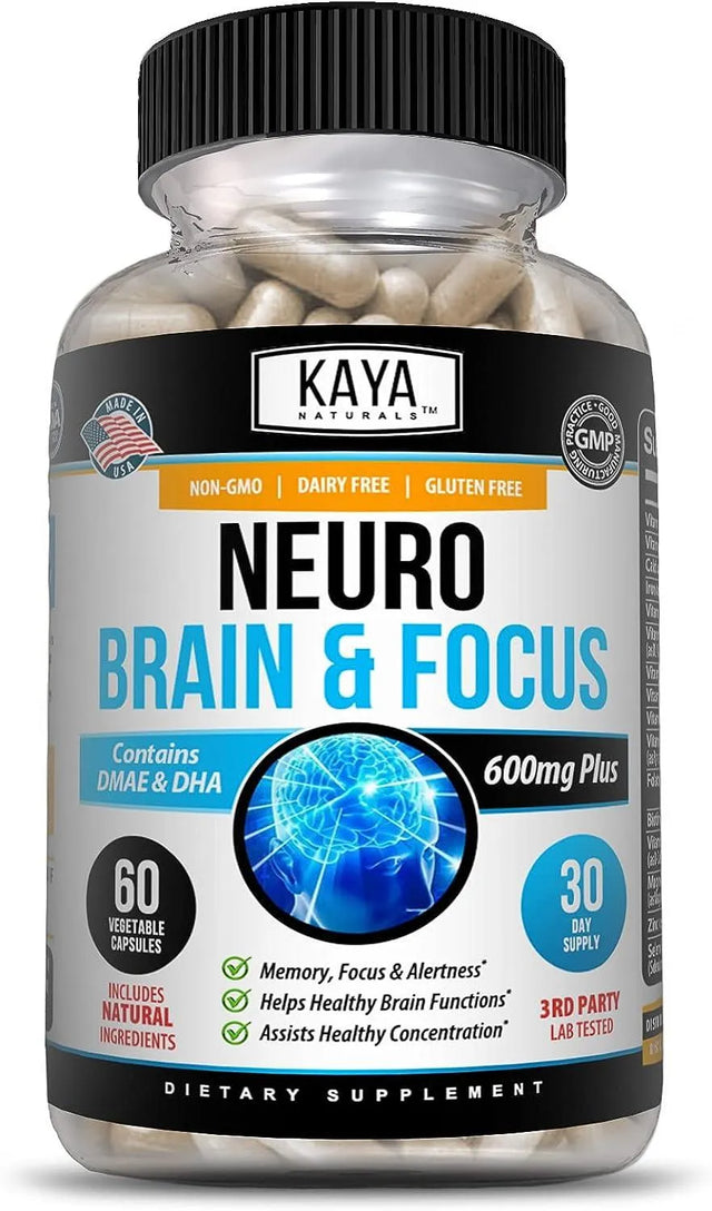 KAYA NATURALS - Kaya Naturals Neuro Brain for Memory & Focus Nootropic 60 Capsulas - The Red Vitamin MX - Suplementos Alimenticios - {{ shop.shopifyCountryName }}