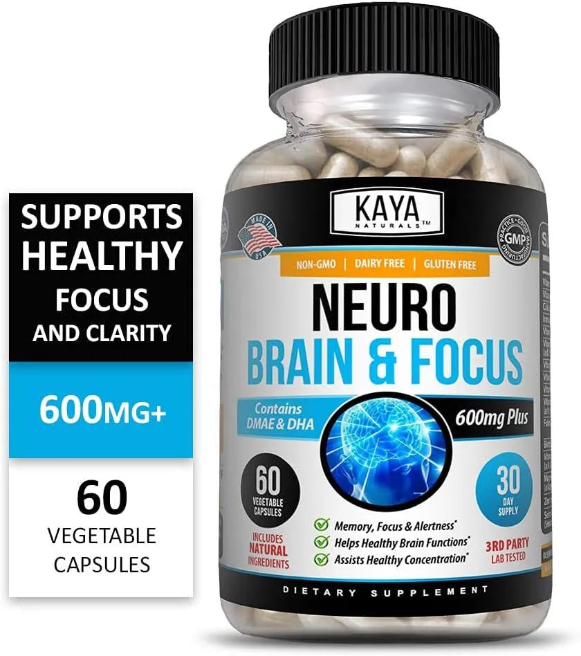 KAYA NATURALS - Kaya Naturals Neuro Brain for Memory & Focus Nootropic 60 Capsulas - The Red Vitamin MX - Suplementos Alimenticios - {{ shop.shopifyCountryName }}