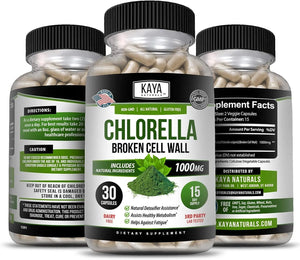 KAYA NATURALS - Kaya Naturals Organic Chlorella Broken Down Cell Wall 30 Capsulas - The Red Vitamin MX - Suplementos Alimenticios - {{ shop.shopifyCountryName }}