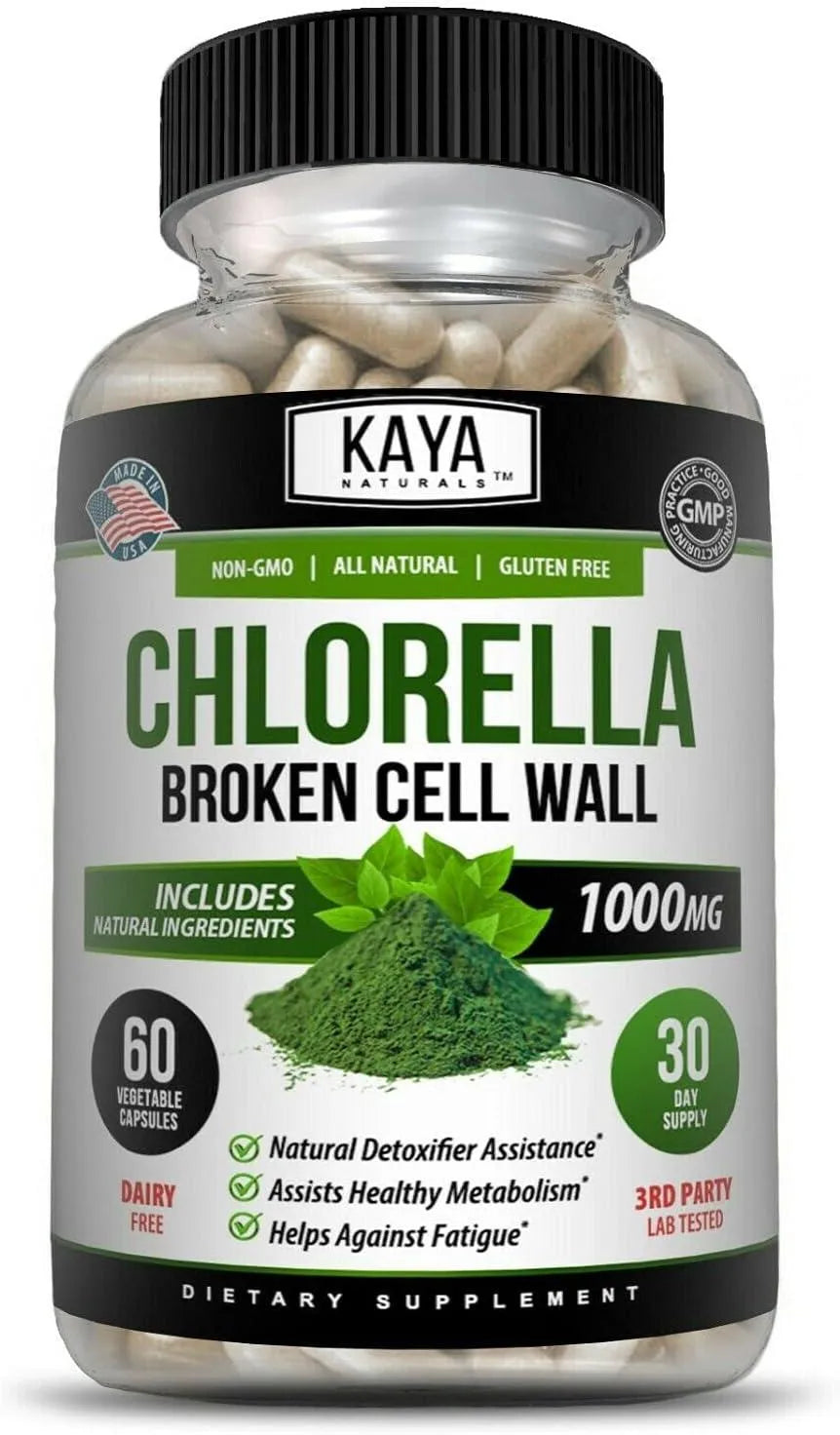 KAYA NATURALS - Kaya Naturals Organic Chlorella Broken Down Cell Wall 60 Capsulas - The Red Vitamin MX - Suplementos Alimenticios - {{ shop.shopifyCountryName }}