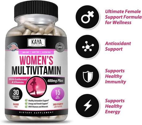 KAYA NATURALS - Kaya Naturals Women's Multivitamin 30 Capsulas - The Red Vitamin MX - Suplementos Alimenticios - {{ shop.shopifyCountryName }}