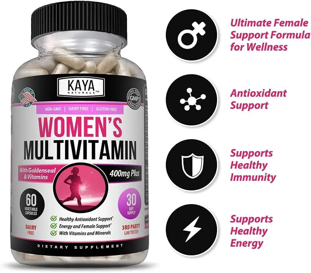KAYA NATURALS - Kaya Naturals Women's Multivitamin 60 Capsulas - The Red Vitamin MX - Suplementos Alimenticios - {{ shop.shopifyCountryName }}