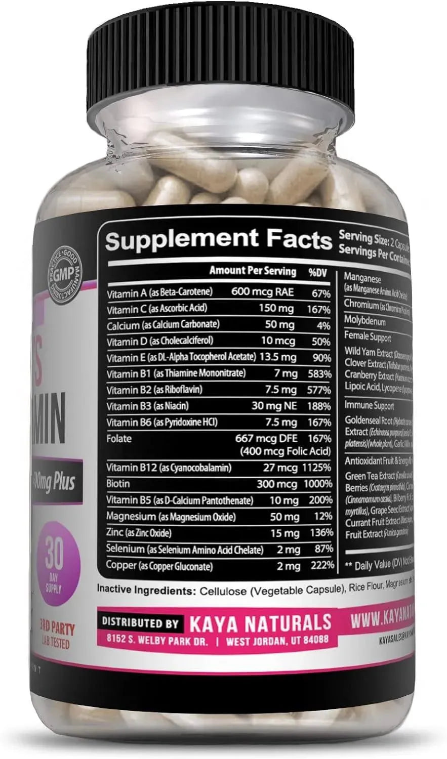 KAYA NATURALS - Kaya Naturals Women's Multivitamin 60 Capsulas - The Red Vitamin MX - Suplementos Alimenticios - {{ shop.shopifyCountryName }}