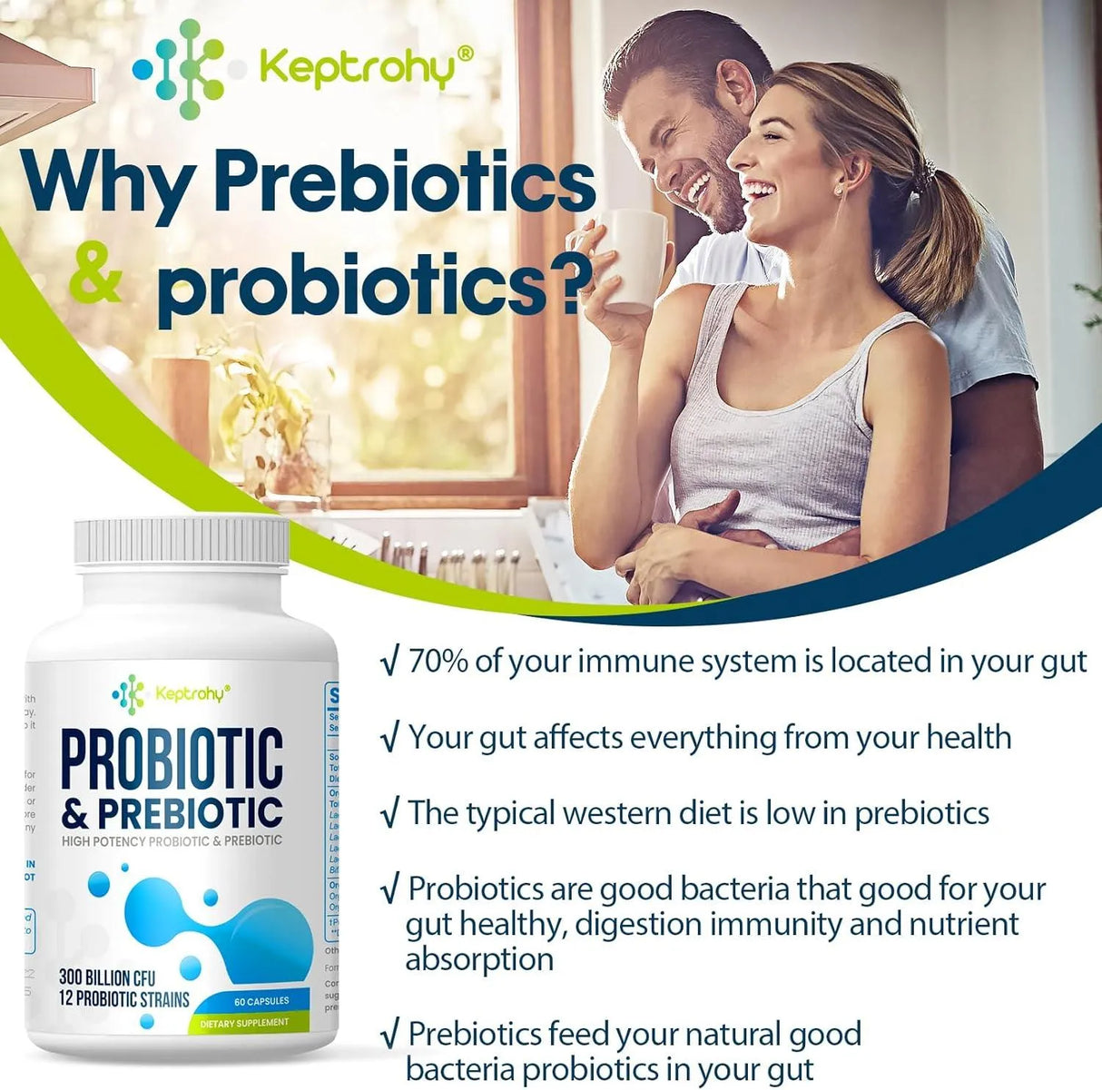 KEPTROPHY - Keptrohy Probiotics for Women and Men 300 Billion CFU 60 Capsulas - The Red Vitamin MX - Suplementos Alimenticios - {{ shop.shopifyCountryName }}