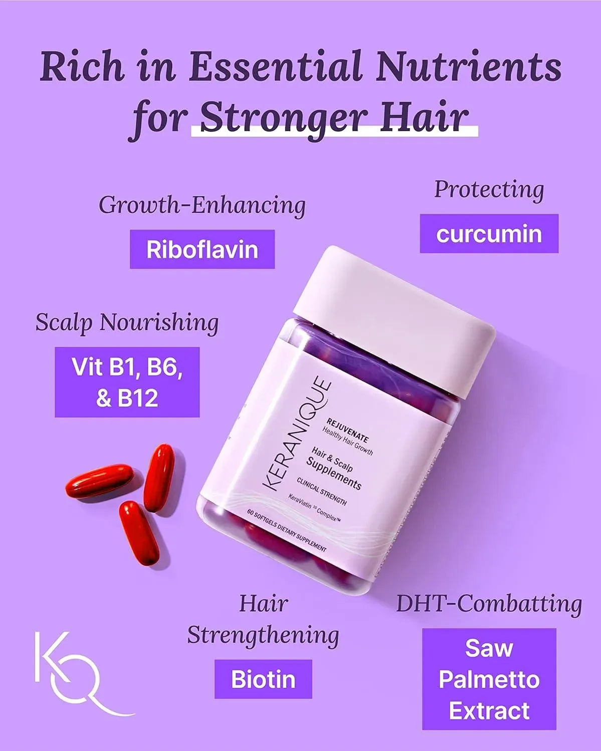 KERANIQUE - Keranique Hair & Scalp Supplements 60 Capsulas Blandas 2 Pack - The Red Vitamin MX - Suplementos Alimenticios - {{ shop.shopifyCountryName }}