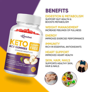 KETOZEST - KetoZest Keto Apple Cider Vinegar 60 Gomitas - The Red Vitamin MX - Suplementos Alimenticios - {{ shop.shopifyCountryName }}