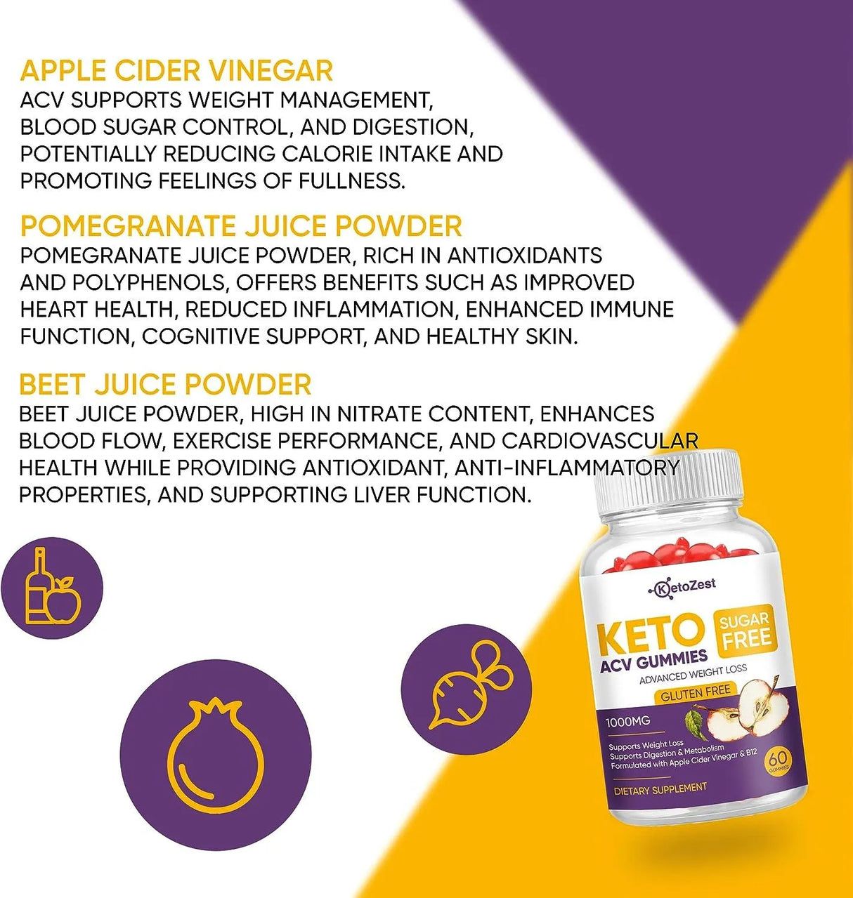 KETOZEST - KetoZest Keto Apple Cider Vinegar 60 Gomitas - The Red Vitamin MX - Suplementos Alimenticios - {{ shop.shopifyCountryName }}