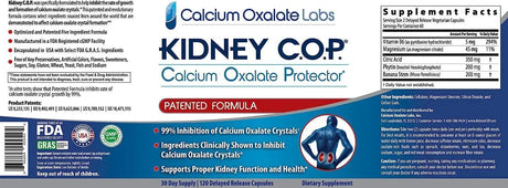 KIDNEY C.O.P. - Kidney COP Calcium Oxalate Protector 120 Capsulas - The Red Vitamin MX - Suplementos Alimenticios - {{ shop.shopifyCountryName }}