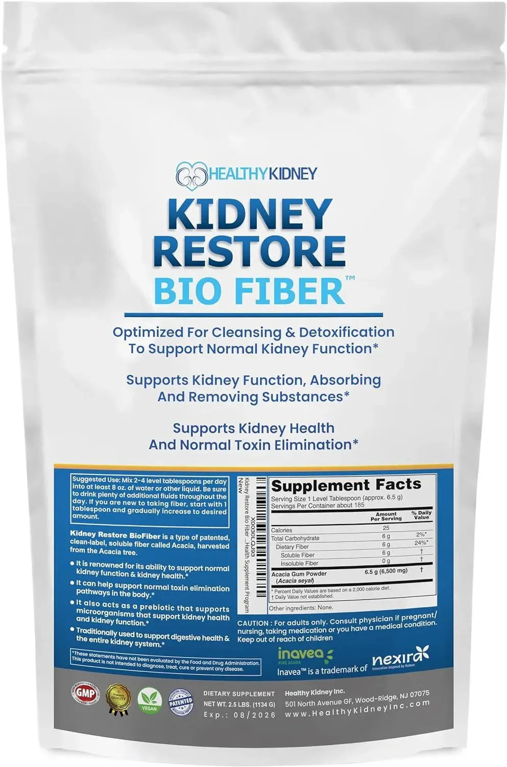 KIDNEY RESTORE - Healthy Kidney Kidney Restore Bio Fiber 1134Gr. - The Red Vitamin MX - Suplementos Alimenticios - {{ shop.shopifyCountryName }}