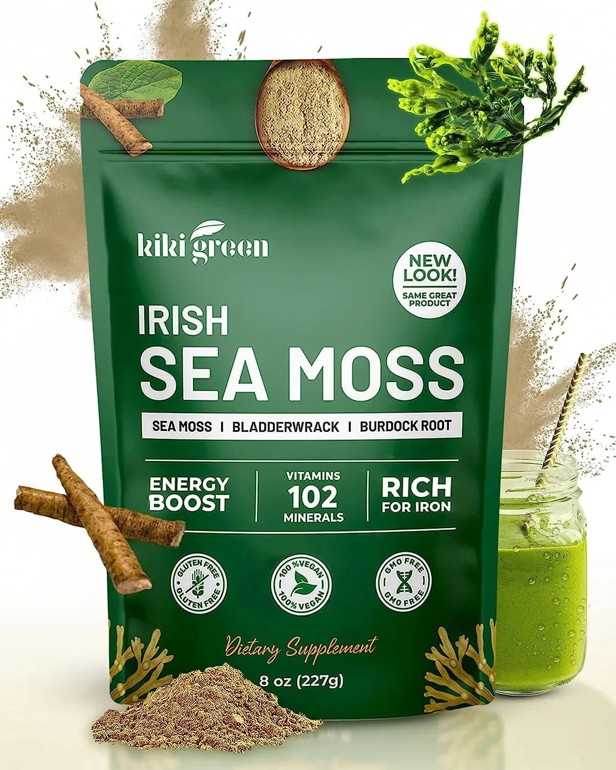 KIKI GREEN - KIKI Green Irish Sea Moss Powder 227Gr. - The Red Vitamin MX - Suplementos Alimenticios - {{ shop.shopifyCountryName }}