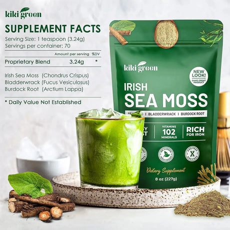 KIKI GREEN - KIKI Green Irish Sea Moss Powder 227Gr. - The Red Vitamin MX - Suplementos Alimenticios - {{ shop.shopifyCountryName }}