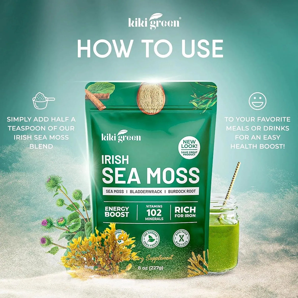 KIKI GREEN - KIKI Green Irish Sea Moss Powder 227Gr. - The Red Vitamin MX - Suplementos Alimenticios - {{ shop.shopifyCountryName }}